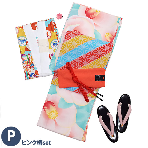 P.ピンク椿set