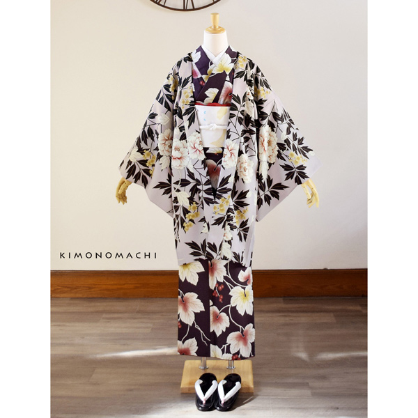 【新品】謹製 黒地 赤い花模様 反物 讃美織 黒刺繍羽織 | | PARK VINTAGEの通販