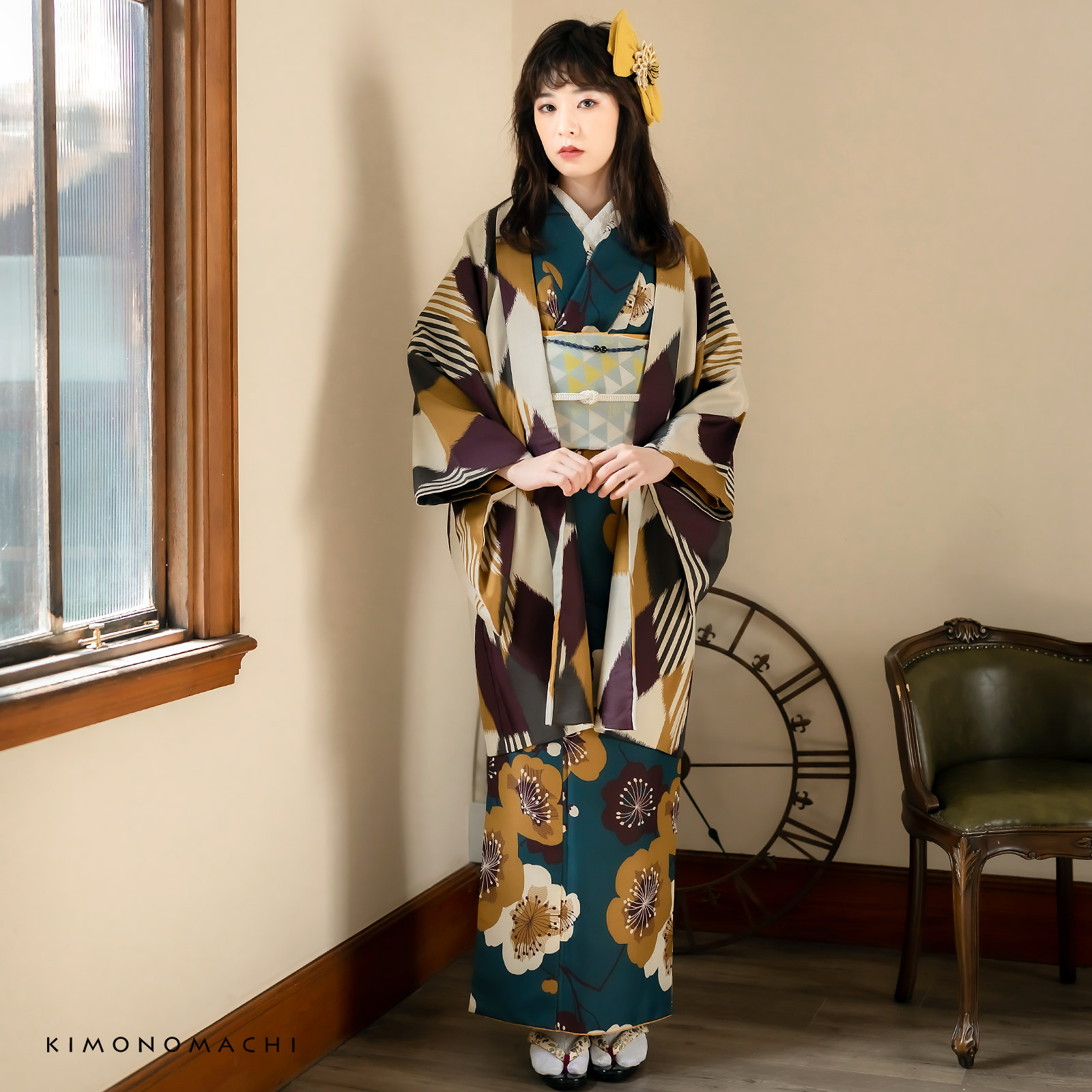 L菱つなぎ 芥子色