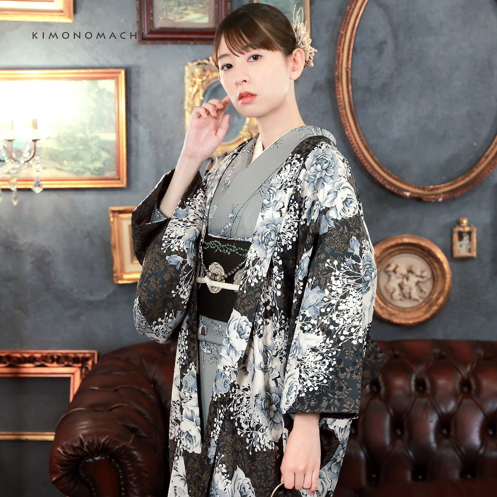 03.ボタニカルブーケ ブルーグレー