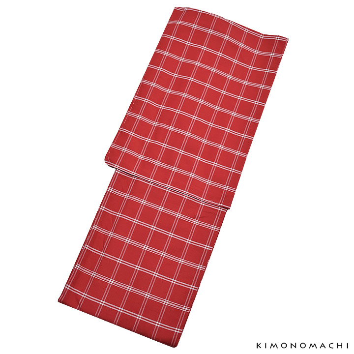 07赤色×白色格子 平置き