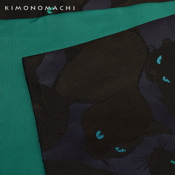 京袋帯：暗闇に黒猫