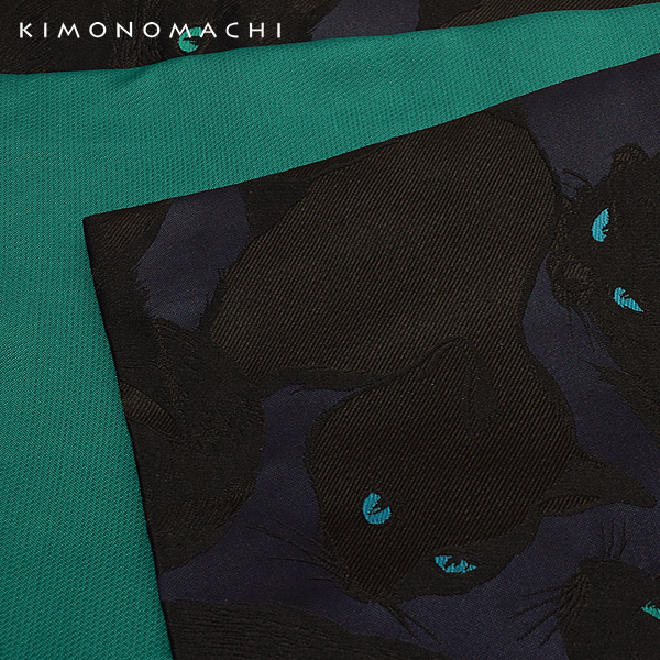 京袋帯：暗闇に黒猫