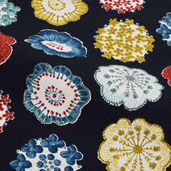 木綿名古屋帯：編み物風のお花