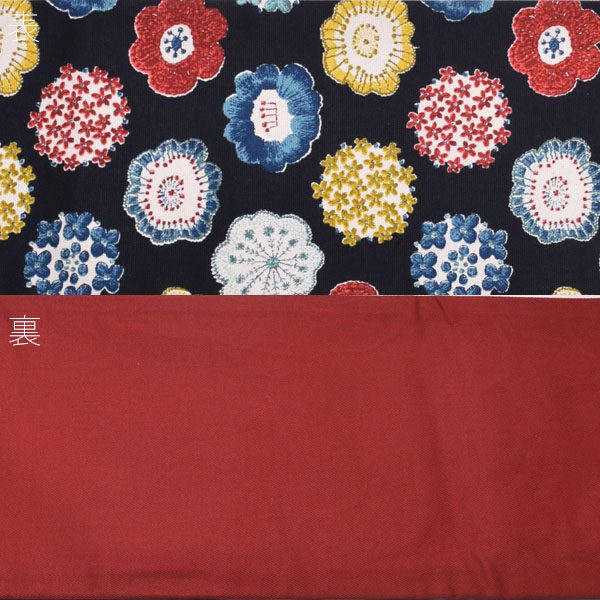 木綿半巾帯：編み物風のお花