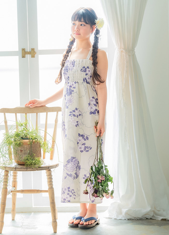 雪輪に花の丸 パープル