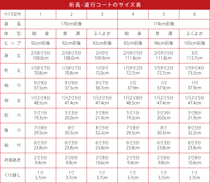 浴衣 着物 サイズ お仕立て：京都きもの町