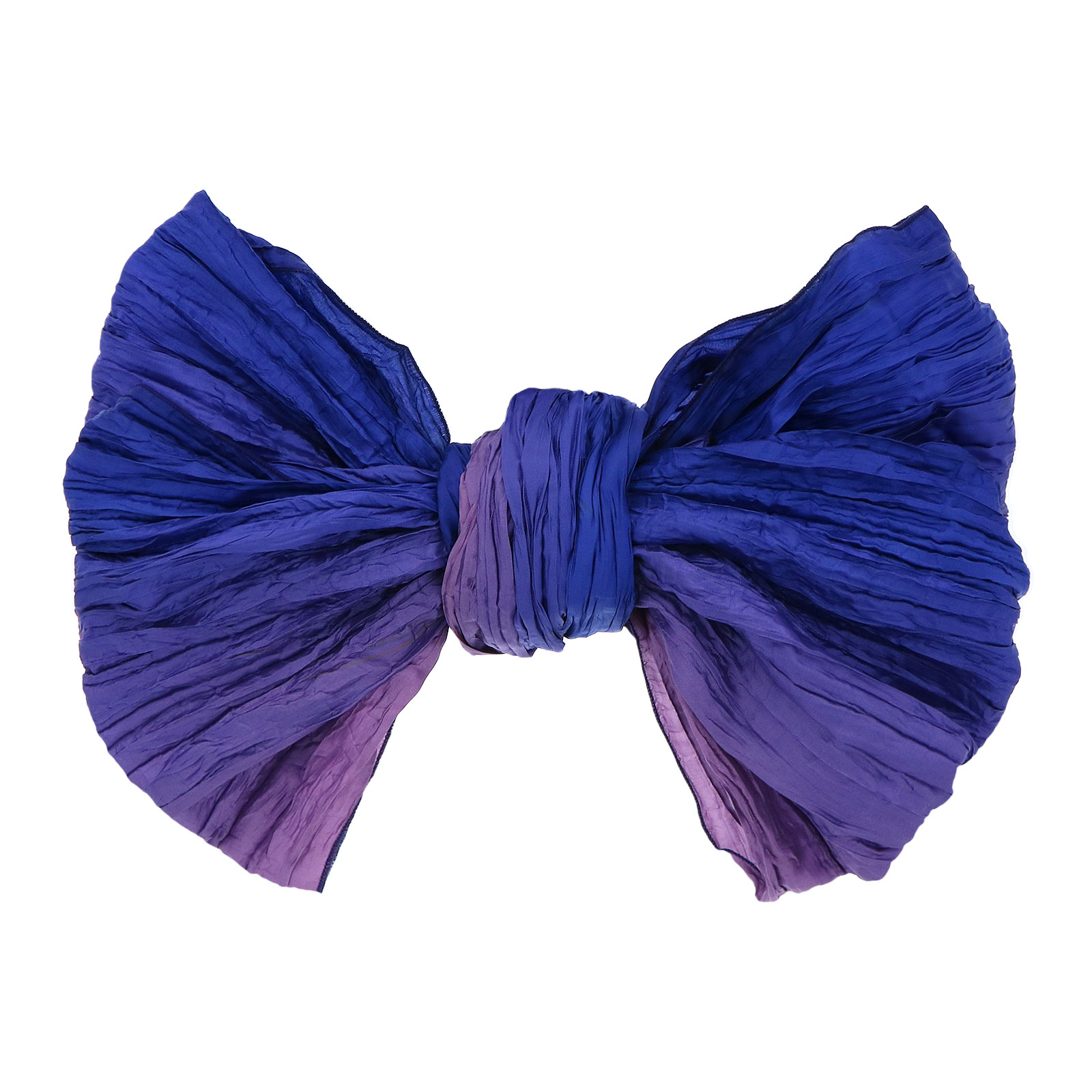 グラデーションしわ兵児帯：ウルトラマリン×パープル