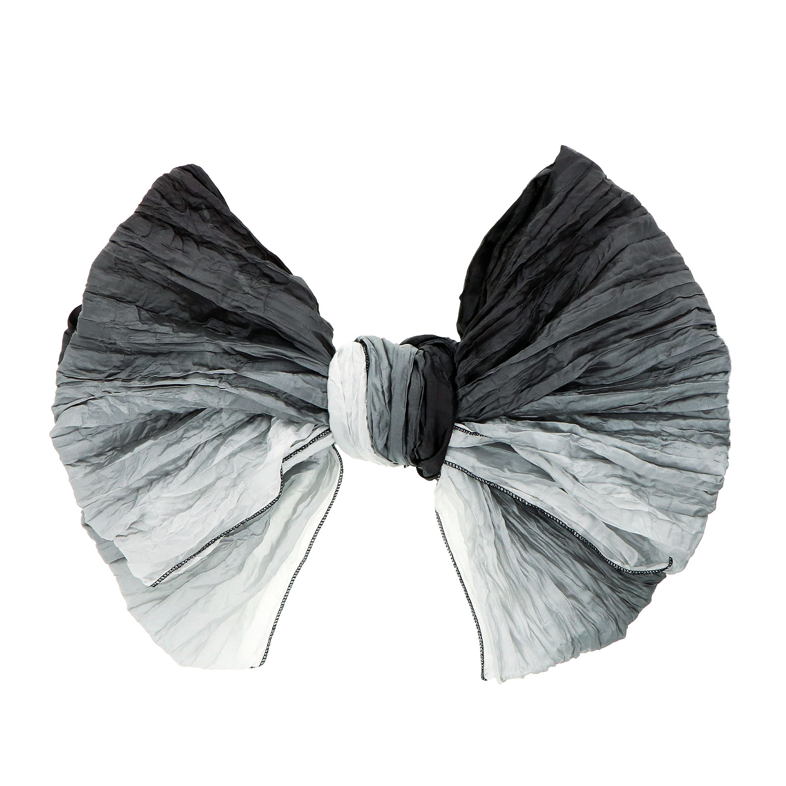 グラデーションしわ兵児帯：ライトグレー×ブラック