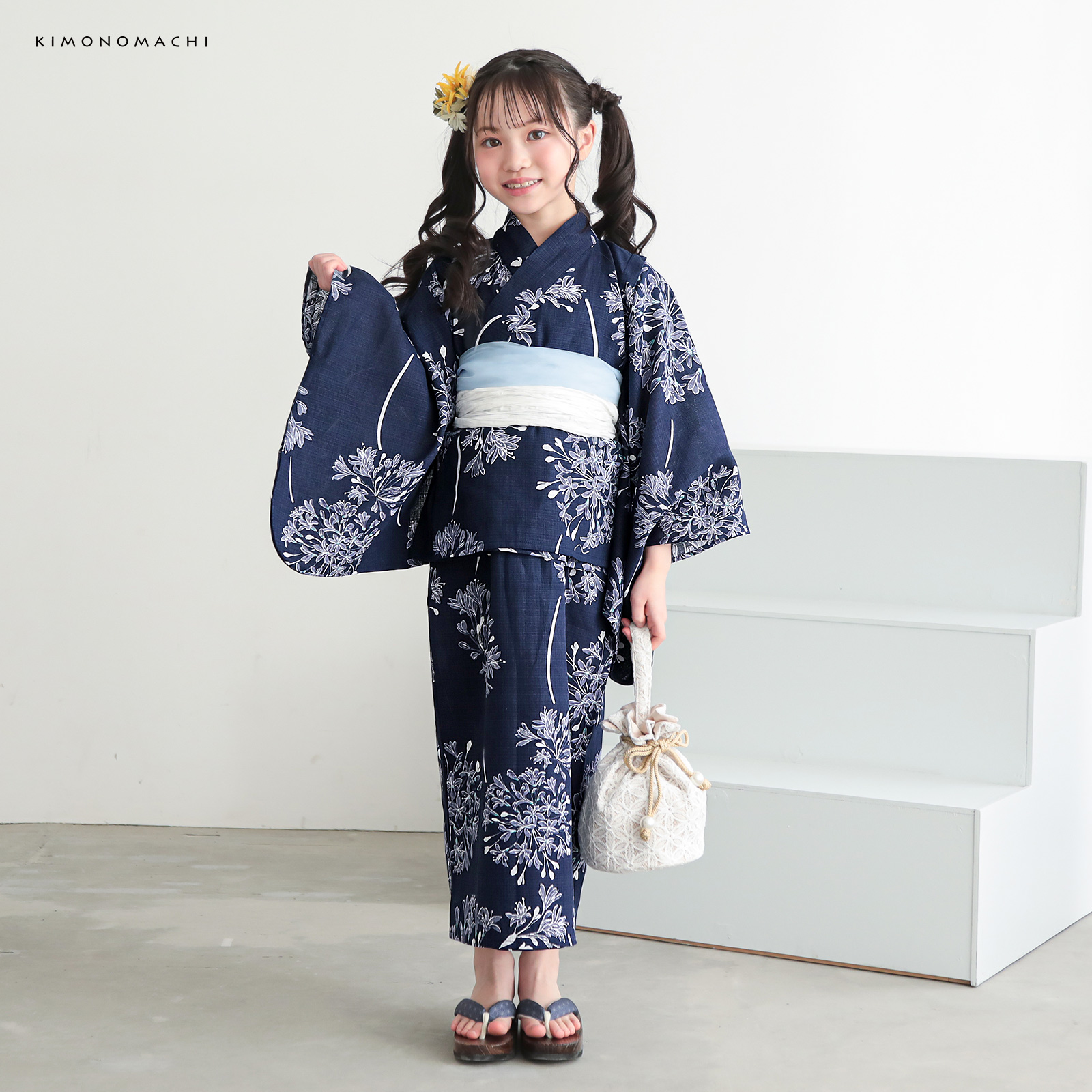 綿女の子2way：02アガパンサス　ディープネイビー