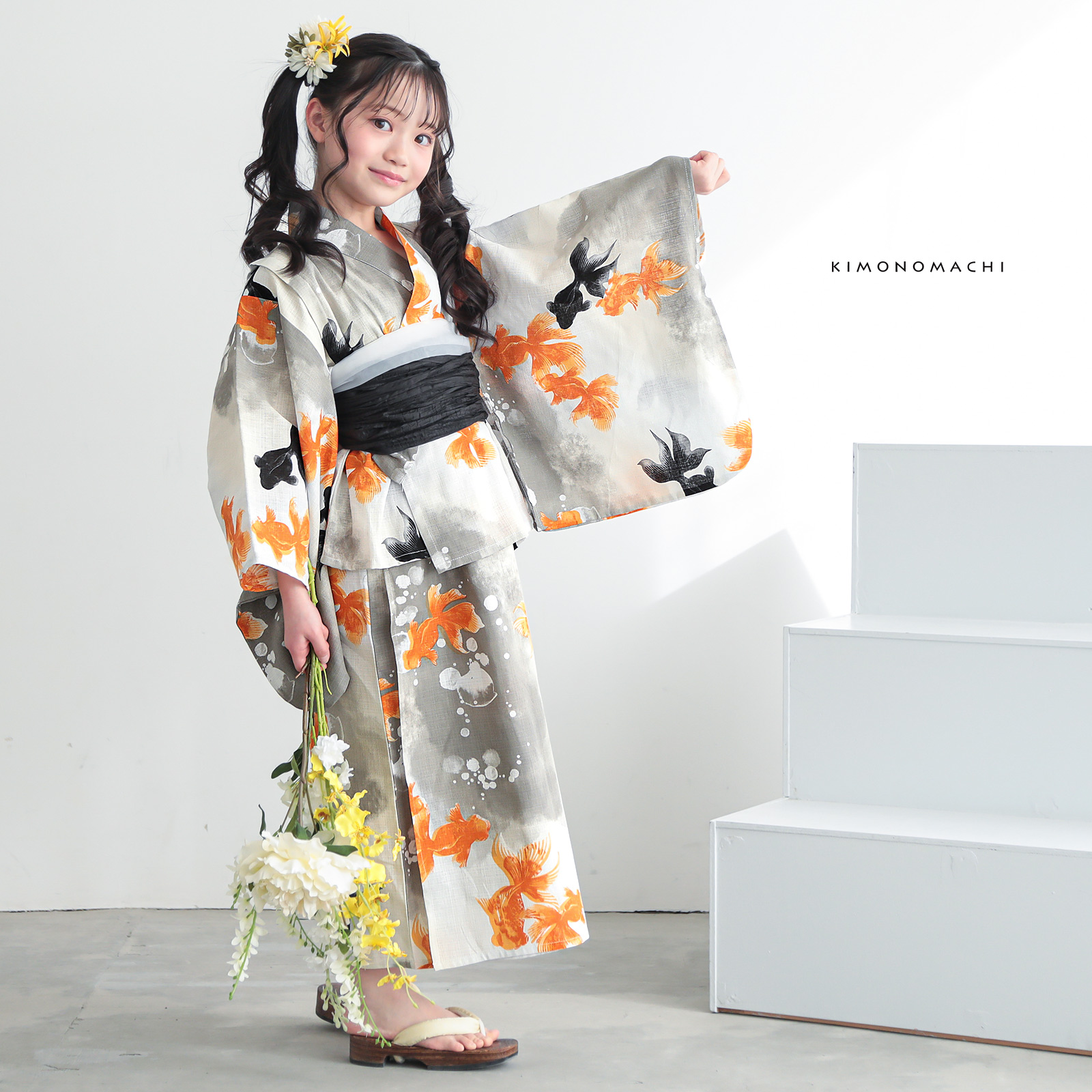 綿女の子2way：03ゆらぎ金魚　レッド×ブラック