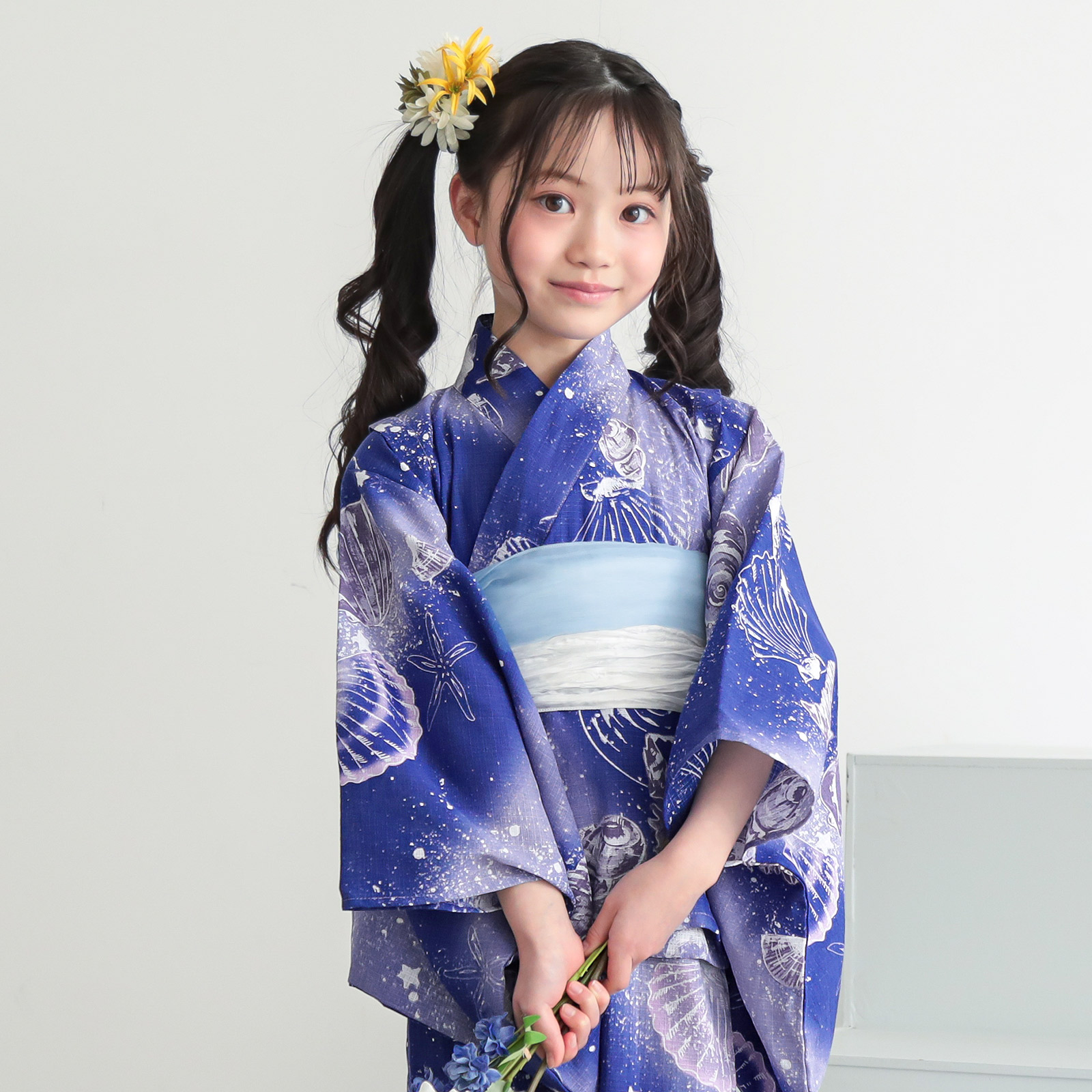 綿女の子2way：05貝殻　マリンブルー