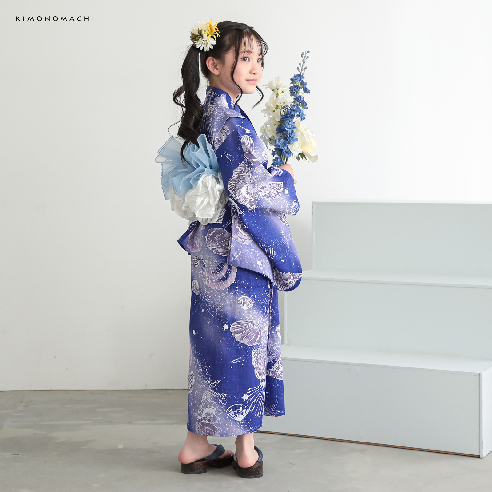 綿女の子2way：05貝殻　マリンブルー