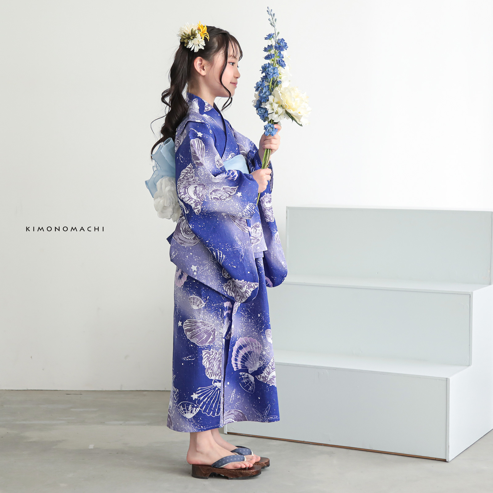 綿女の子2way：05貝殻　マリンブルー