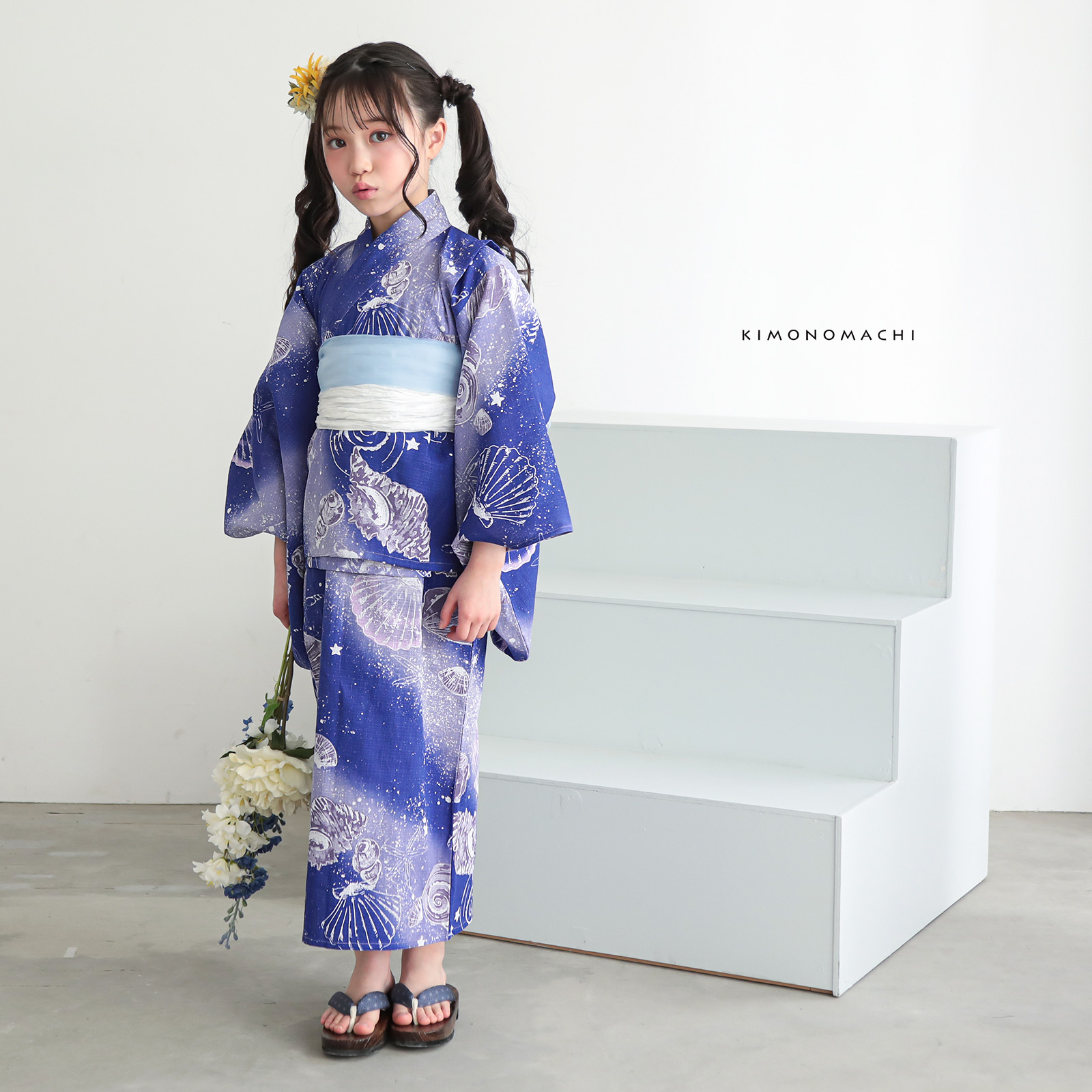 綿女の子2way：05貝殻　マリンブルー