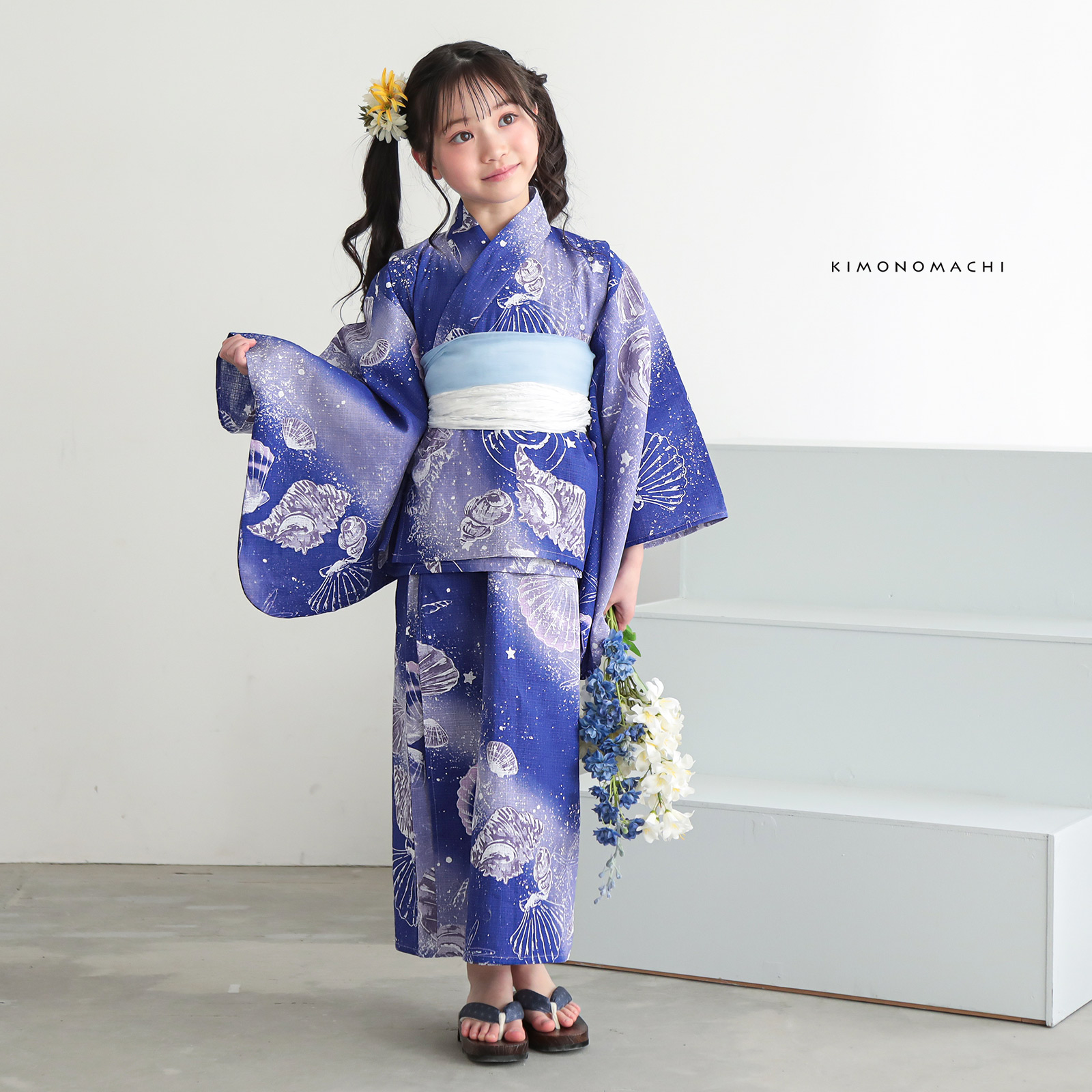 綿女の子2way：05貝殻　マリンブルー