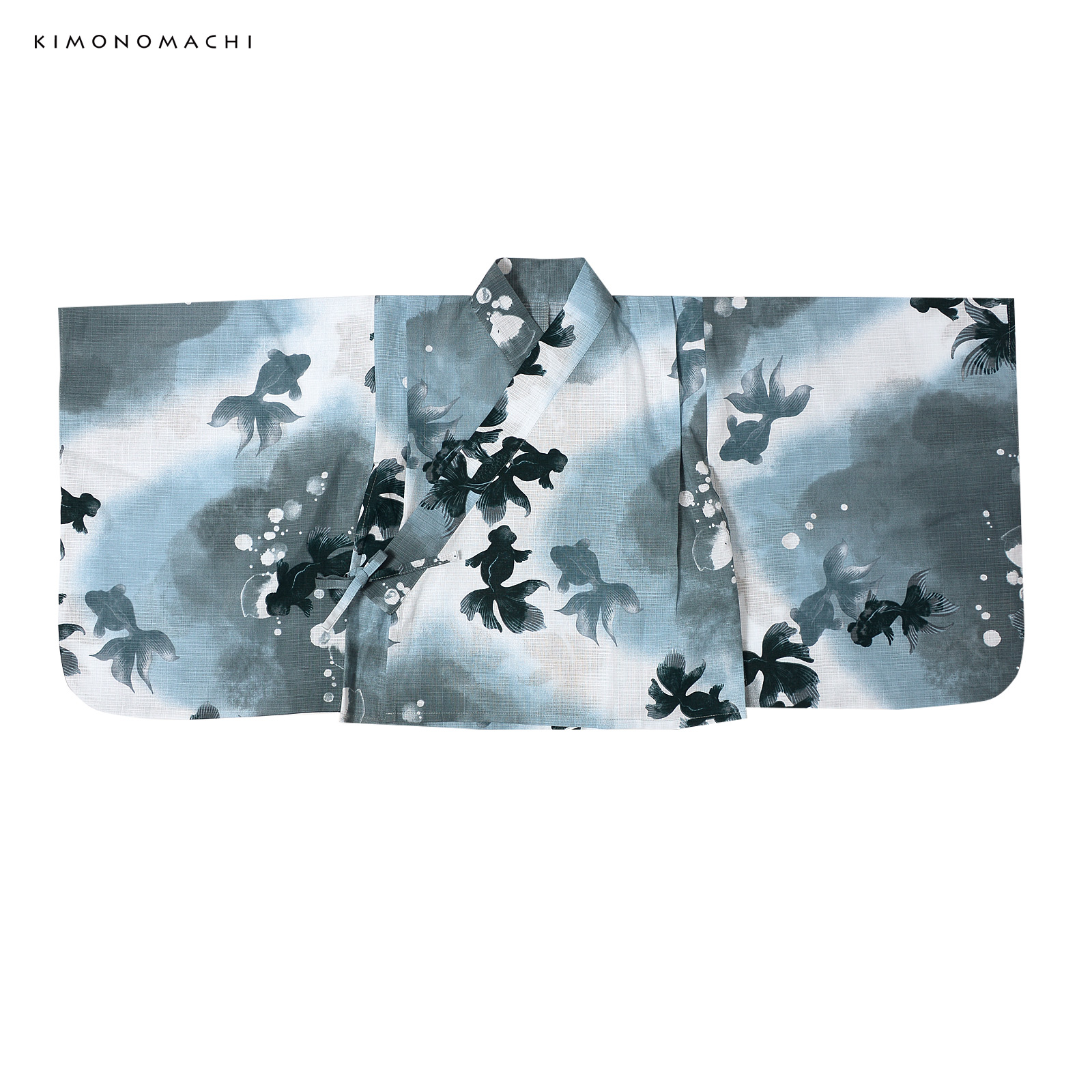 綿女の子2way：07ゆらぎ金魚　ブルーグレー