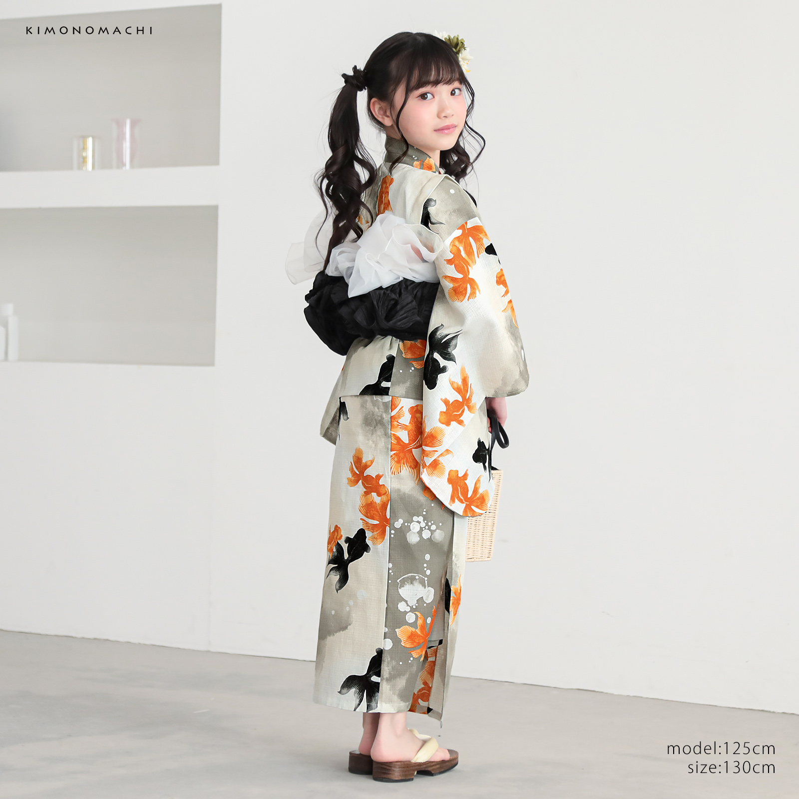 綿女の子：03ゆらぎ金魚　レッド×ブラック