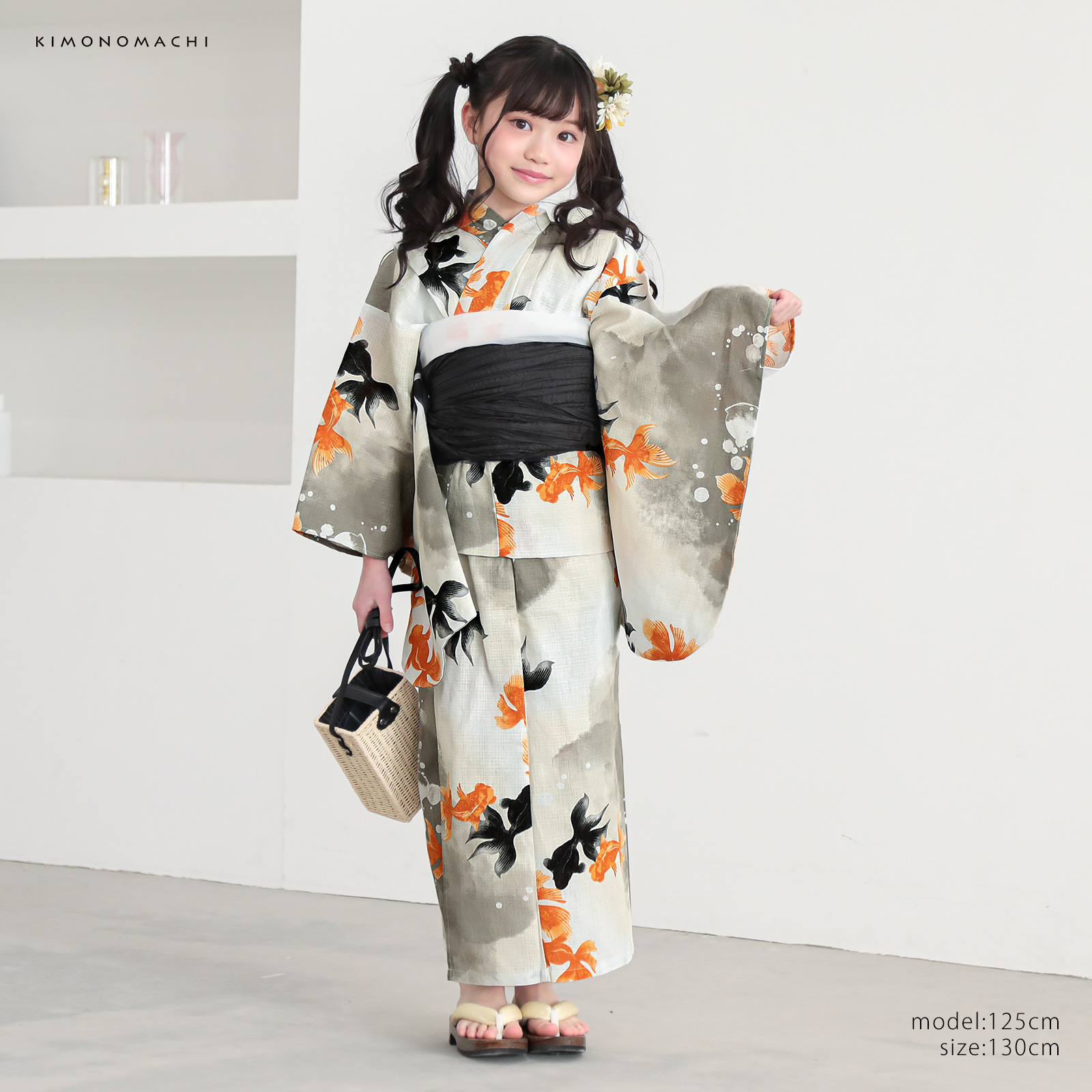 綿女の子：03ゆらぎ金魚　レッド×ブラック