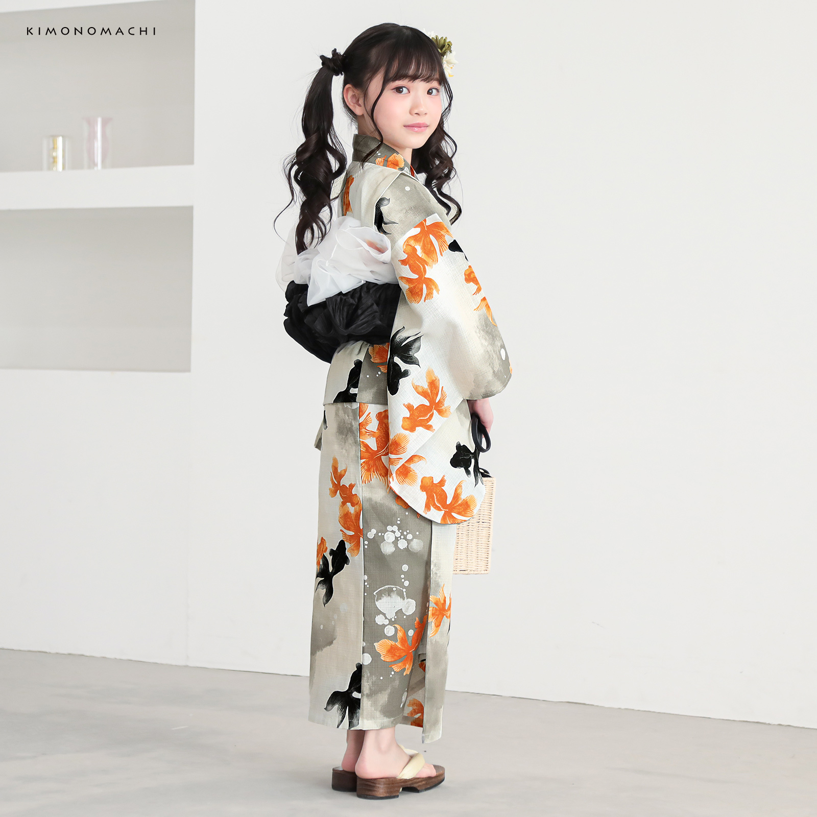 綿女の子：03ゆらぎ金魚　レッド×ブラック