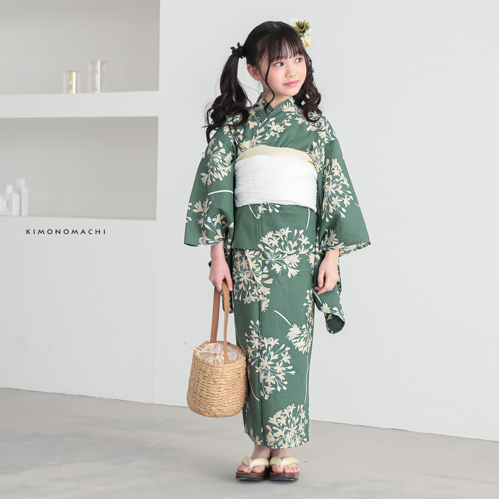 綿女の子：06アガパンサス　アンティークグリーン