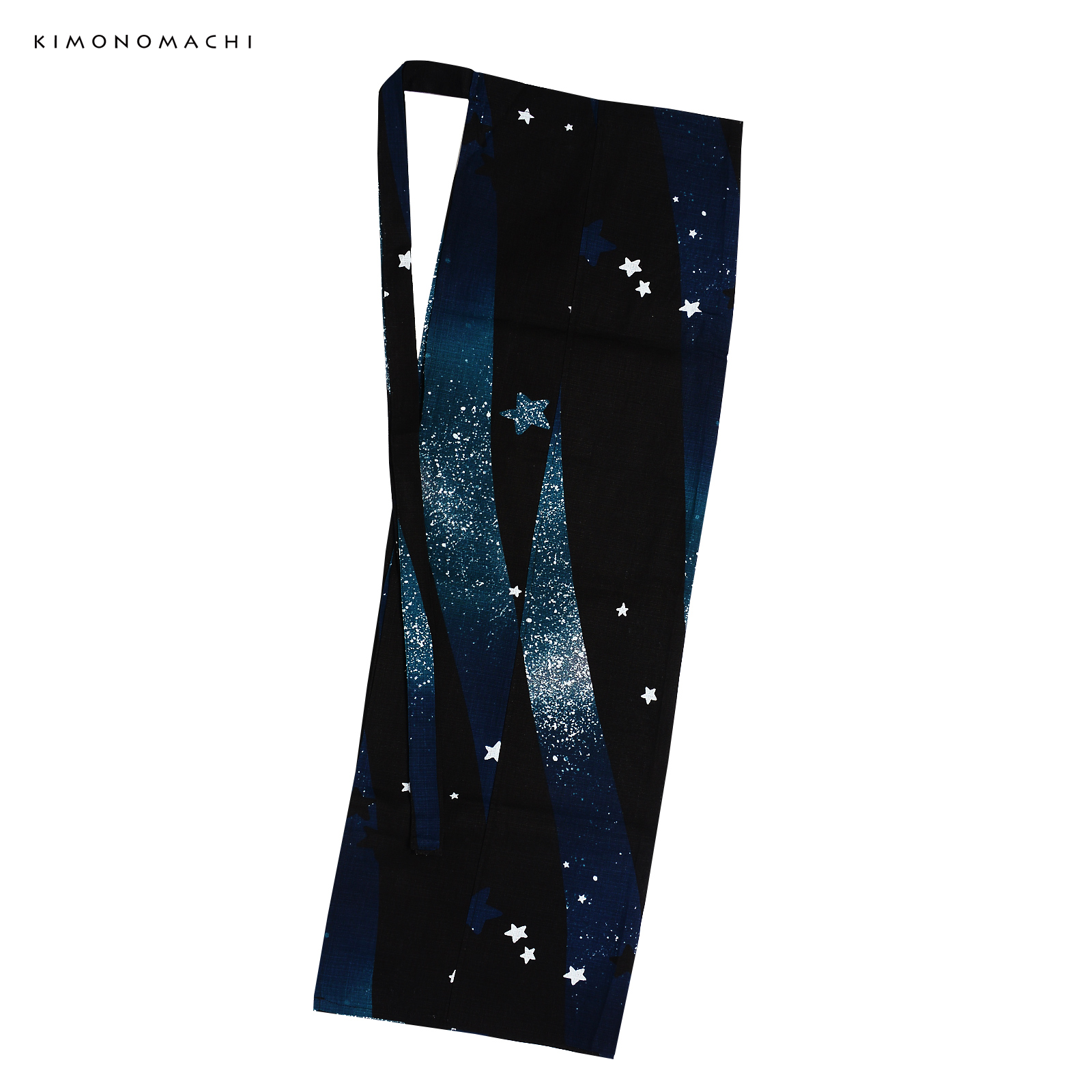 綿レディース二部式浴衣：04天の川　ミッドナイトグリーン