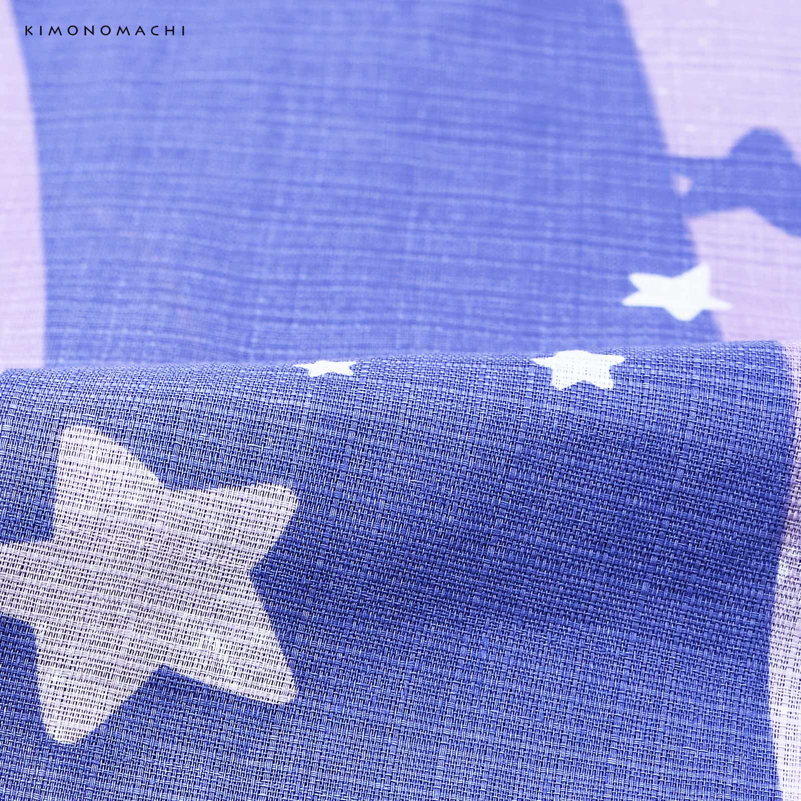 綿レディース二部式浴衣：08天の川　ラベンダーミスト