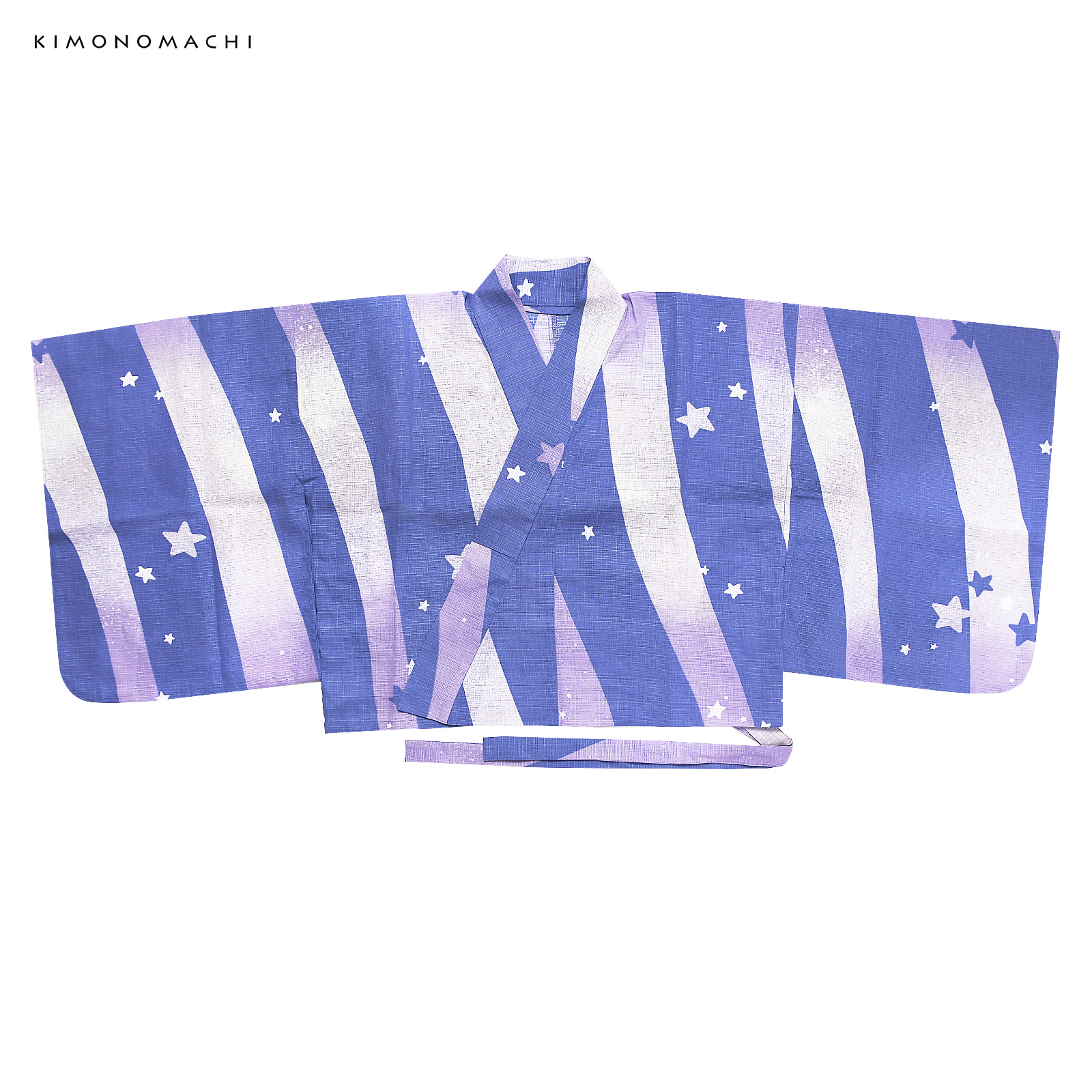 綿レディース二部式浴衣：08天の川　ラベンダーミスト