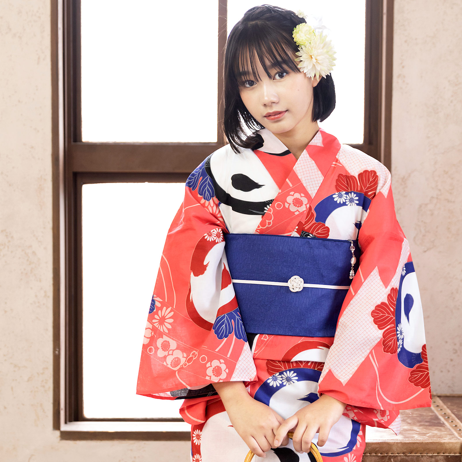 06ピンク　橋に万寿菊set