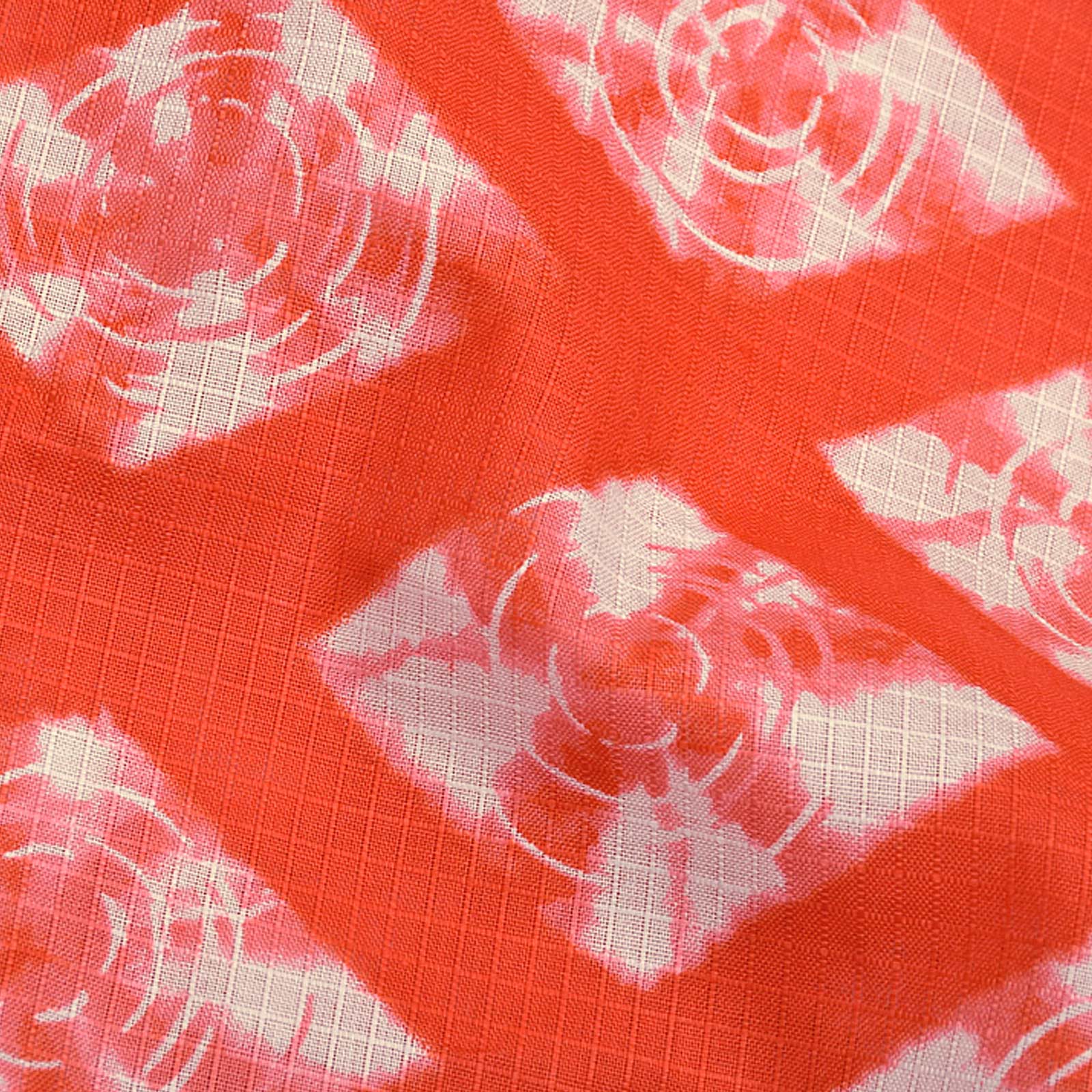 05赤色に菱形 絞り風set