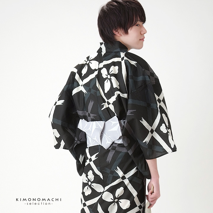 2017 男性用浴衣セット ワンタッチ角帯セット｜men's yukata：No.14